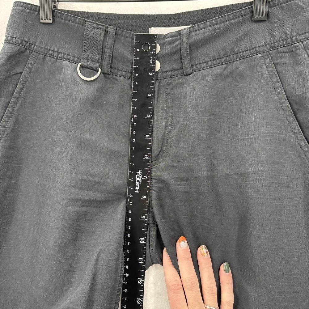 Anthropologie Aviator Cargo Pants Womens 2 Black Linen Blend Utility Taper Camp - Picture 9 of 15